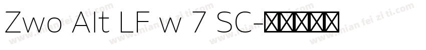 Zwo Alt LF w 7 SC字体转换